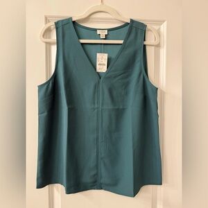 J Crew Green Shell Top - size medium